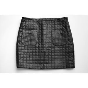 Forever 21 Black Quilted Faux Leather Mini Skirt